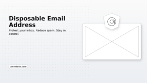 Disposable email address illustration showing a protected inbox