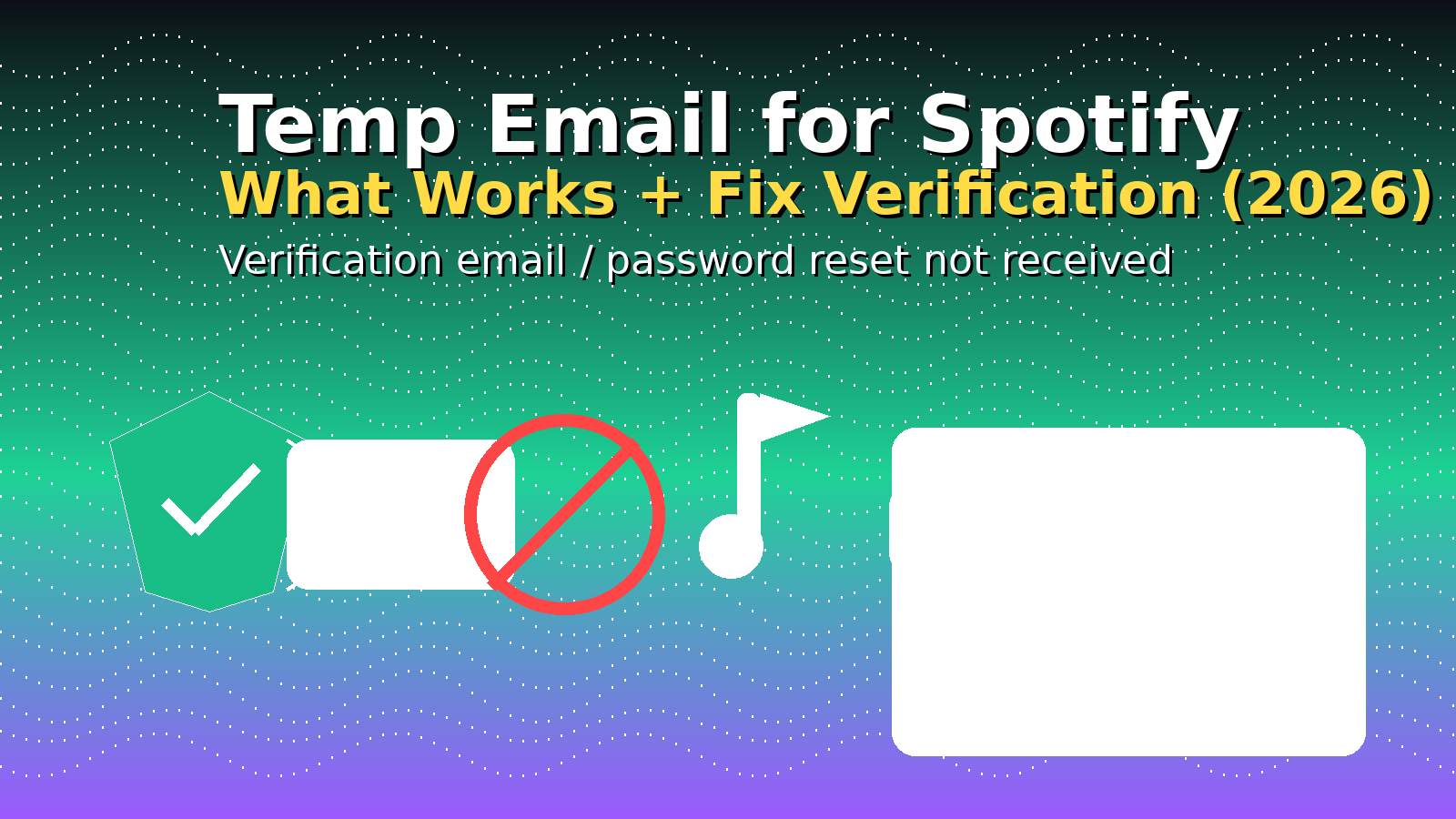 Temp Email for Spotify (2026): What Works + Fix Verification / Password Reset Email Not Received