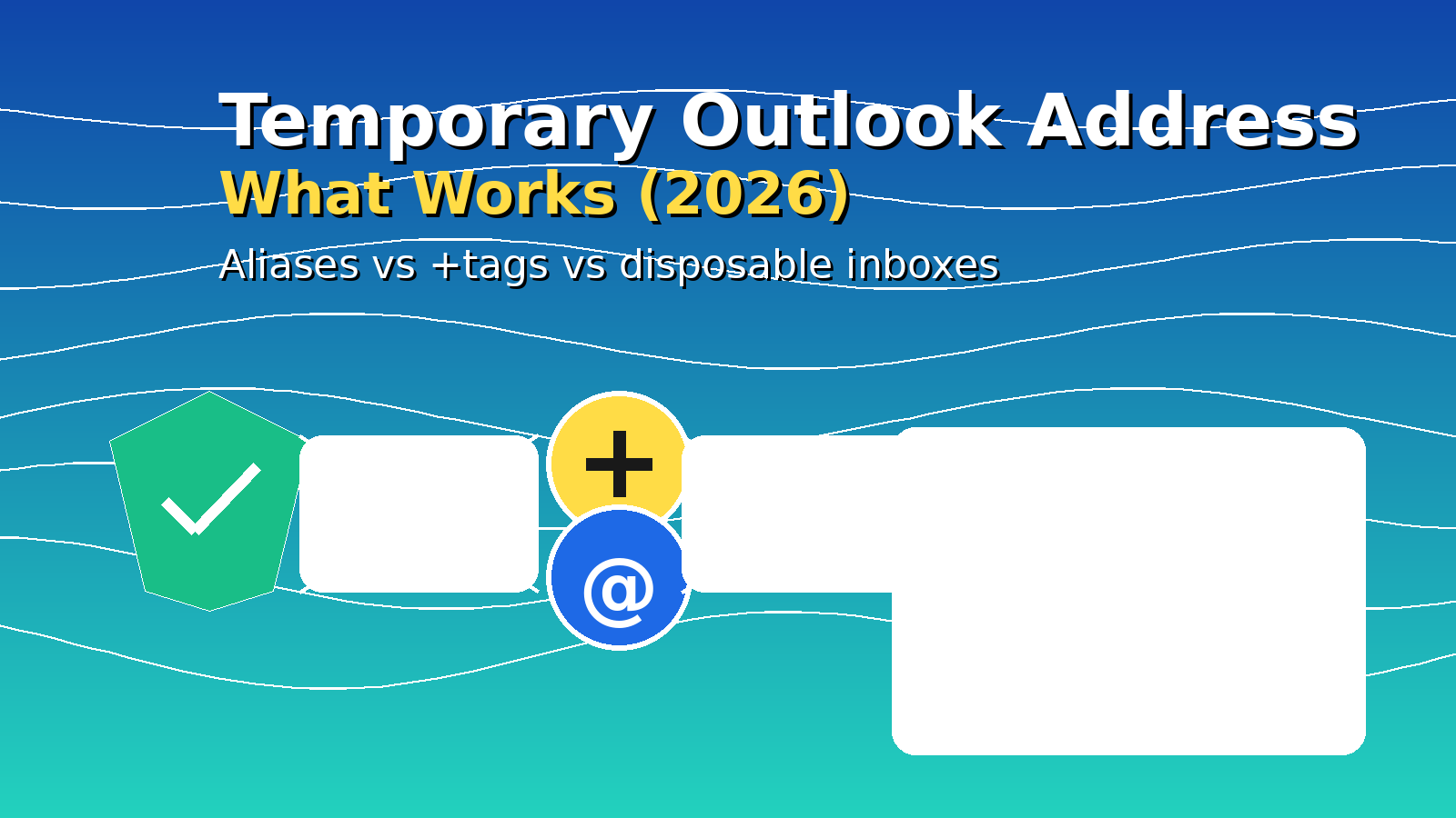 Temporary Outlook address — aliases vs plus tags vs disposable inboxes for OTP